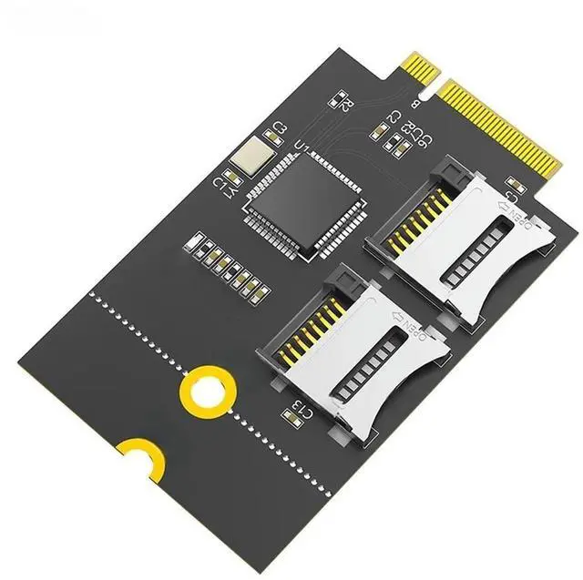 Main image of FOR 3042/3052 M.2 B Key USB Bus to Dual Micro SD TF Card T-Flash Reader Adapter Riser Card M2 NGFF Key-B WWAN Slot for Laptop PC