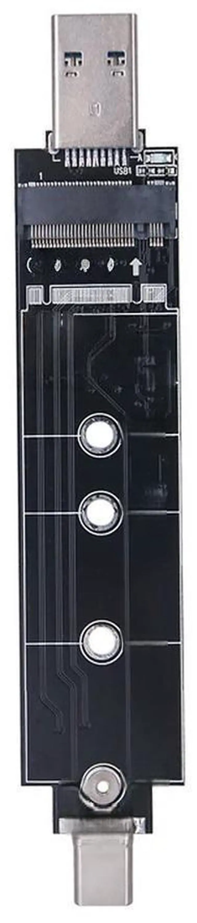 Main image of FOR Dual Protocol M2 SSD Adapter 10Gbps USB 3.2 GEN2 USB-A + Type C Riser RTL9210B Chip B+M/M Key for M.2 SATA Protocol SSD NVME SSD