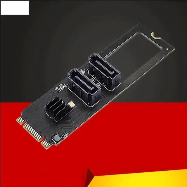 Main image of FOR M.2 NVME PCI-E PCIE to 2 Port SATA 3.0 Adapter Expansion Card Riser JMB582 Chip 6G Controller for Chassis Server PC Computer