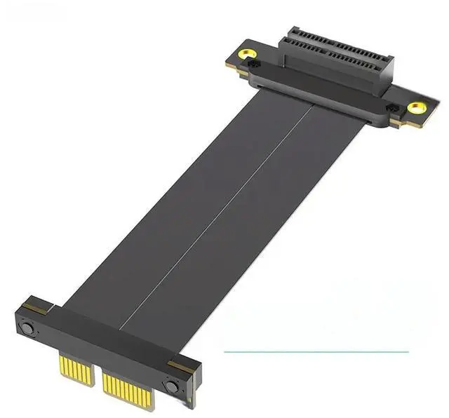 Main image of FOR PCI-E 4.0 X1 Riser Cable Dual 90 Degree PCIe Gen 4 1X to 1X Extension Cable PCI Express Riser Cable Extender 8Gb for Desktop