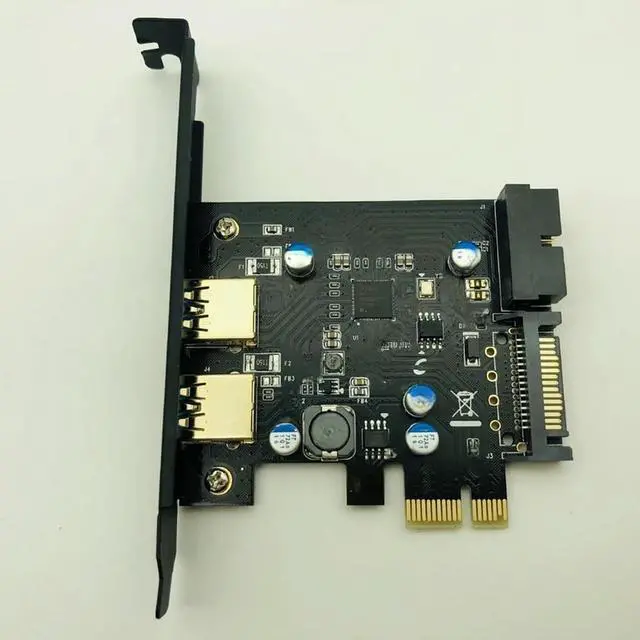 Main image of FOR 2 Port USB 3.0 PCIE Expansion Card Super Speed USB 3.0 PCI Express Card 5Gbps with 19Pin Connector SATA Power for Desktop PC