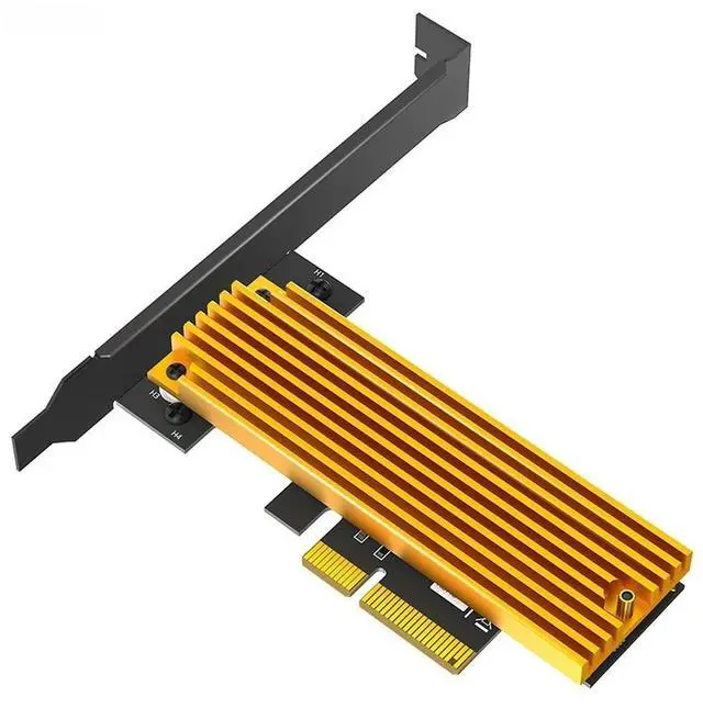 Main image of FOR PCIE X4 NVME Adapter with Heatsink Low Bracket Support NVME M Key 2242 2260 2280 M2 SSD PCI Express 3.0 to M.2 Riser Card for PC