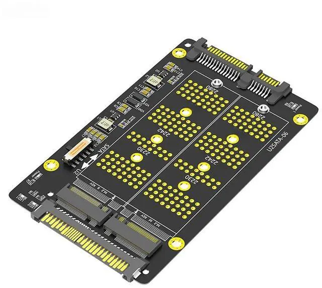 Main image of FOR M2 SSD Adapter M.2 NVME M Key to U.2 SFF-8639 M.2 SATA B Key to SATA2.0 2.5" Converter Board Supports 2230 2242 2260 2280 M2 SSD