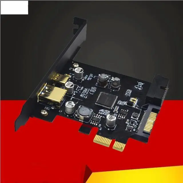 Main image of FOR USB 3.0 PCI-E Expansion Card Adapter External USB3.0 Port + 2.4A Fast Charge Internal 19pin Header SATA Power PCI-E Card