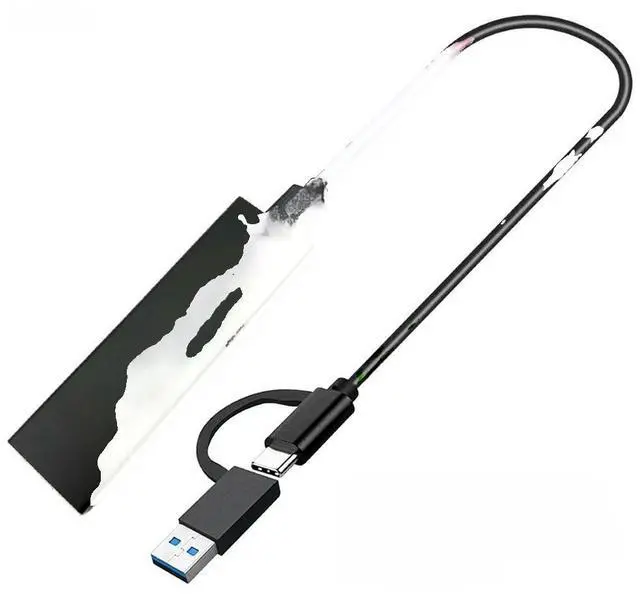 Main image of FOR Dual Protocol M2 SSD Case for NVME PCI-E NGFF SATA M.2 SSD Enclosure Box M.2 to USB 3.1 SSD Adapter RTL9210B Chip with OTG Cable