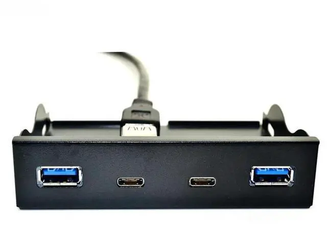 Main image of FOR USB Hub USB C Hub 3.5 Inch Floppy Drive Front Panel 2 Port USB 3.0 + 2 Port USB 3.1 Type C 20 Pin Connector For Desktop Computer