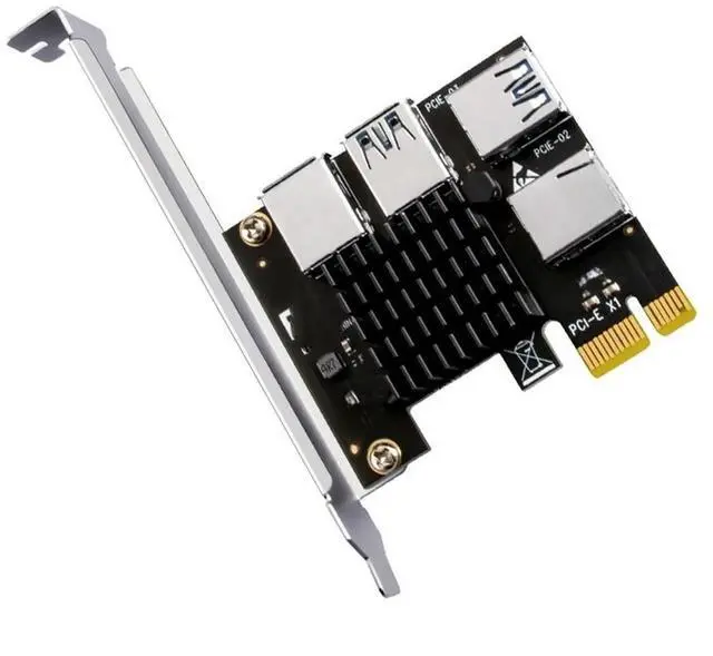 Main image of FOR PCIE 1 to 4 Riser Card PCI-E 1X to 4 PCI Express X16 Adapter 5Gbps Multiplier Hub for Graphics Card for