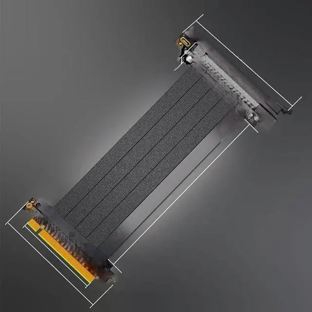 Main image of FOR PCI Express 4.0 16X Cable Video Card Extension Shielded Flexible 180° Mounting GPU Express Lossless PCIE 4.0 X16 Riser Cable