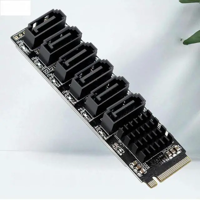 Main image of FOR NVME to SATA Expansion Card M.2 to SATA Adapter M2 Connector Internal SSD SATA 3 Port Multiplier NGFF M Key to SATA3 Controller
