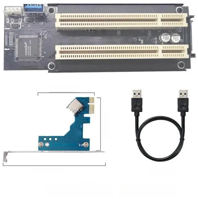 Main image of FOR NVME/Mini PCIE/PCI Express X1 to Dual PCI Riser Card High Efficiency Adapter Converter USB 3.0 Cable for Desktop PC ASM1083 Chip