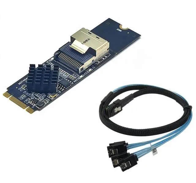 Main image of FOR M.2 NVME to Mini SAS SFF-8087 Expansion Card Support 4 Port SATA3.0 6Gbps HDD SSD SATA Controller SFF8087 to M2 NVME Adapter