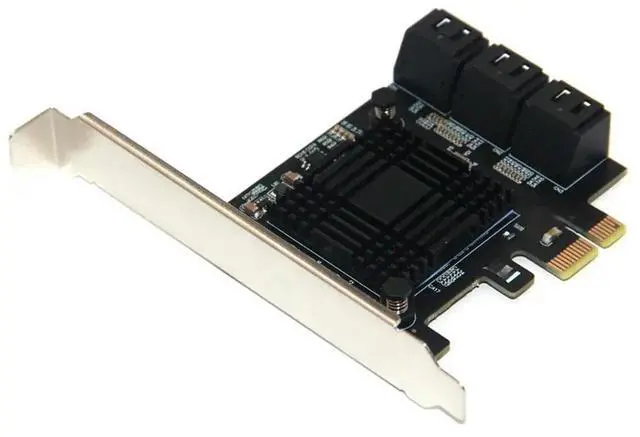 Main image of FOR 6 Port SATA PCI-E Adapter 6Gbps SATA3.0 III Controller Non Raid Expansion Card PCIe Gen3 X1 Low Profile Bracket for