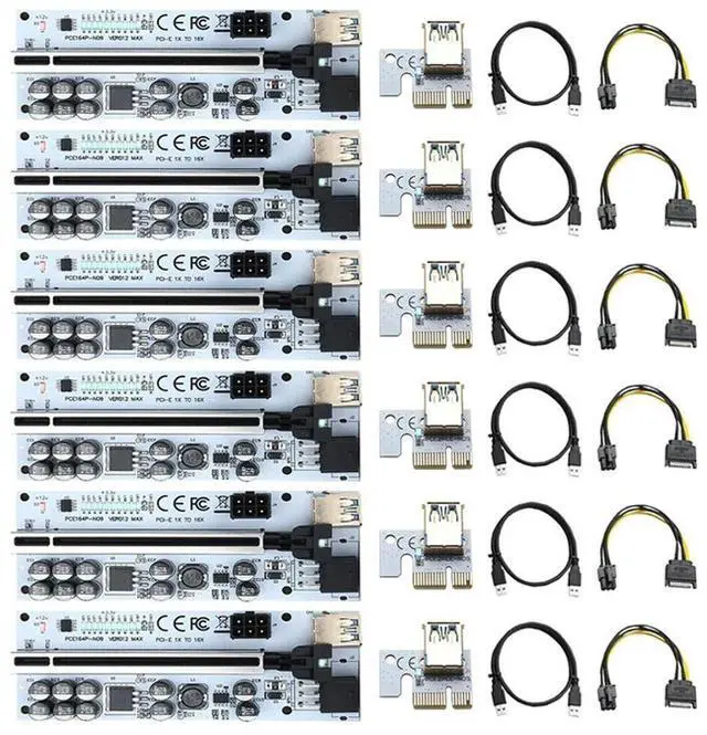 Main image of FOR 6PCS VER012 PCIE Riser PCI Express X16 USB 3.0 Express Cable VER012MAX GPU Riser For Video Card Riser PCI-E For