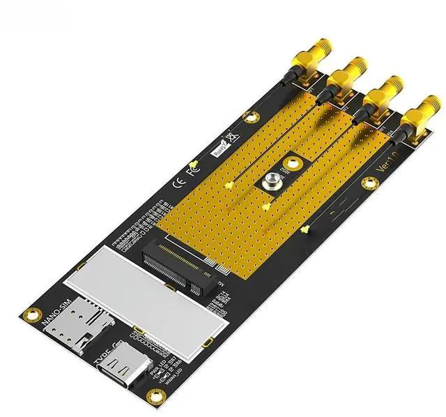 Main image of FOR M.2 3G/4G/5G Module to Type C Riser with 2.4/5G Antenna NANO SIM Card Slot + USB3.0 Cable for RM500Q RM500U GM800 SIM8200 Module