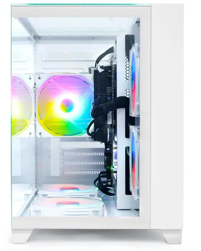 Alt view image 6 of 7 - LXZ Desktop PC Computer Ryzen 5-5600GT 8 core 3.6GHz, 16G DDR4 RAM, 512G NVME SSD, Tower Computer with Wi-Fi & 400W Power Supply for Working, Home and Office (White)
