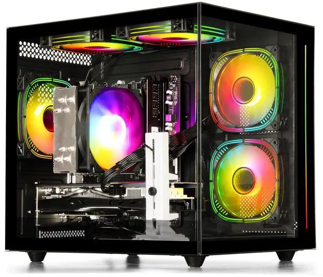 LXZ Gaming PC Desktop,  AMD Ryzen 7 5700X 8-core 16 thread(up to 4.6 GHz), GeForce RTX 3050 (8GB),16GB DDR4 RAM, 1TB NVMe SSD, Prebuilt Gaming PC Tower, Supports WIFI 6, Bluetooth 5.2 and DLSS