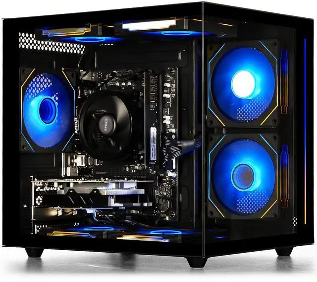 LXZ Gaming PC Desktop, AMD Ryzen 5 3500X 6-core 6 thread(up to 4.1