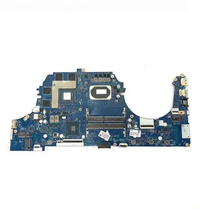 Main image of L92730-601 L92730-001 LA-J651P for 17-CD laptop motherboard, equipped with i7-10750H CPU, GTX1650TI 4GB GPU