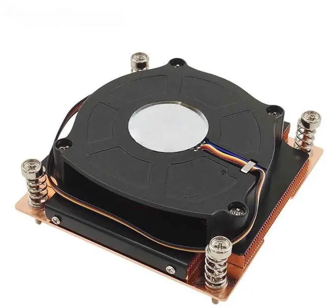Main image of 1U 1700 active heatsink CPU cooler for LGA1700, 78x78mm slot, 180W, with vapor chamber base