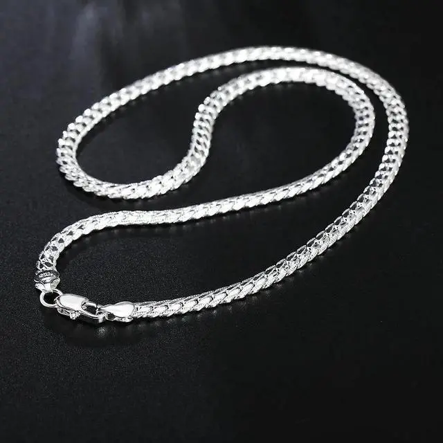 Alt view image 2 of 4 - Premium Sterling Silver Link Chain - Versatile Everyday Necklace for Men & Women - Tarnish-Resistant Jewelry for Sensitive Skin