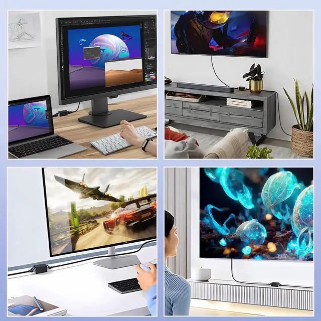 Alt view image 7 of 7 - JAENFONG RJ11 to RJ45 Adapter Phone Jack to Ethernet Cable Adapter, RJ45 8P8C Female to RJ11 6P4C Male for Landline Telephone Service