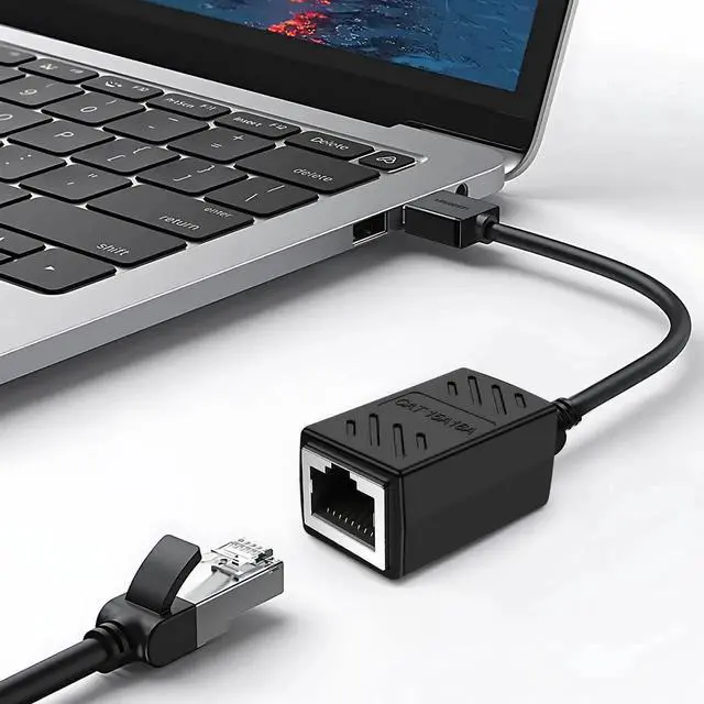 Alt view image 2 of 7 - JAENFONG RJ11 to RJ45 Adapter Phone Jack to Ethernet Cable Adapter, RJ45 8P8C Female to RJ11 6P4C Male for Landline Telephone Service