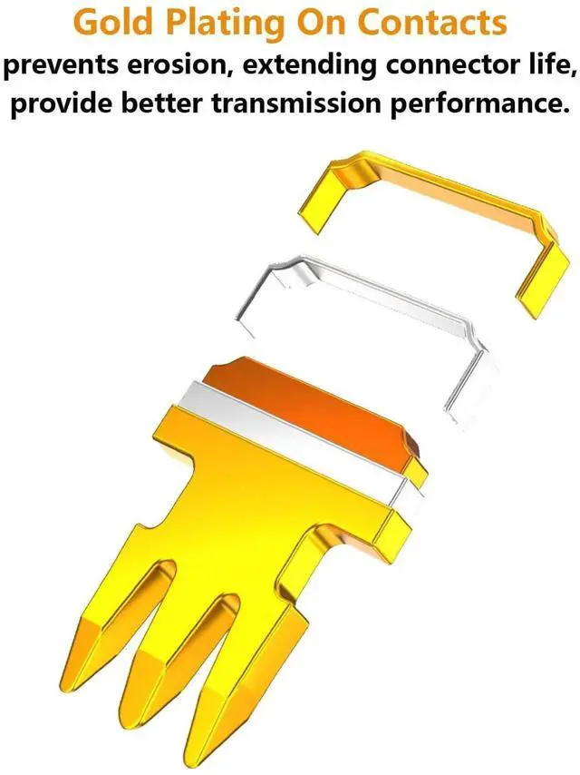 Alt view image 5 of 6 - JAENFONG 20PCS RJ11 connectors, 6P4C Telephone Connector Modular Plugs(with 3-pronged Contacts) for Solid or Stranded Phone Line Cord Conductors
