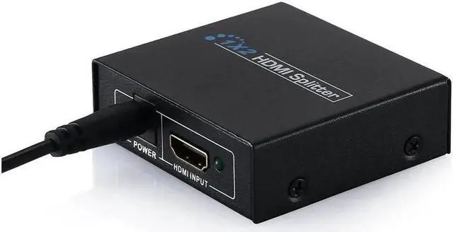 Alt view image 4 of 5 - JAENFONG HDMI 1 in 2 out 1080p 4K 1x2 HDCP Stripper 3D Splitter Power Signal Amplifier