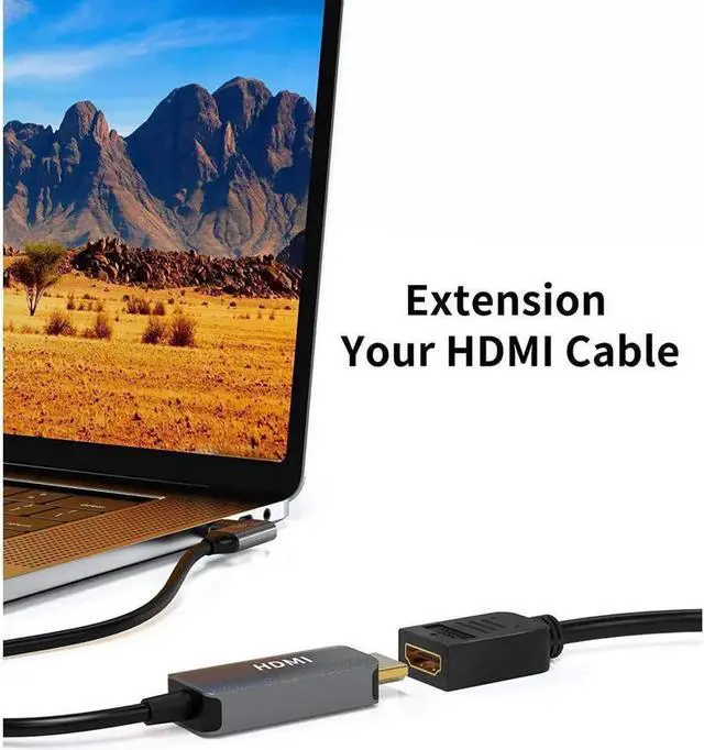 Alt view image 2 of 6 - JAENFONG HDMI to DVI Extension Cable 0.5ft Short Bi-Directional 4K HDMI Female to DVI-I(24+1) Male Adapter 1080P DVI-D to HDMI Conveter for PC TV Box PS5 Blue-ray Xbox Switch