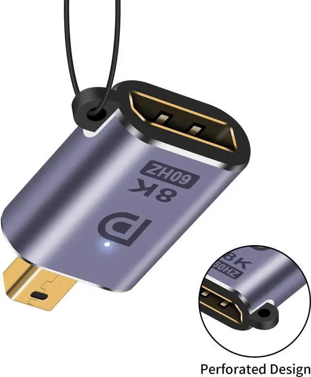 Alt view image 7 of 7 - JAENFONG Mini Displayport to Displayport Adapter 8K, Mini DP to DP 1.4V Adapter, 8K@60hz Resolution Male to Female Extension Mini Displayport Adapter for MacBook, Surface Pro, 2Pack