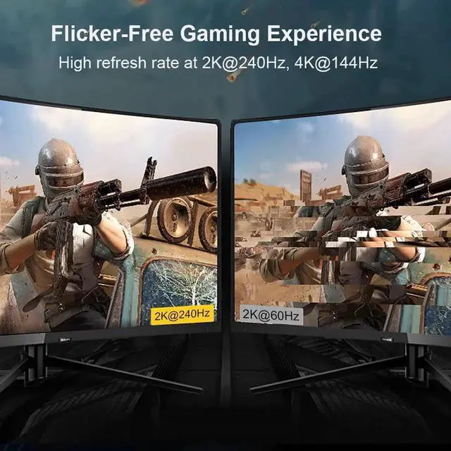 Alt view image 7 of 7 - JAENFONG 8K Mini DisplayPort to Displayport 1.4 Cable 6.6Ft Thunderbolt to DP Cable 8K@60Hz 4K@144Hz Thunderbolt 2(Video Output) Compatible with MacBook iMac Mac Mini to DP Monitor