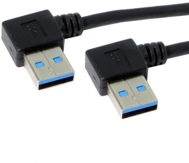 Main image of JAENFONG USB 3.0 Cable USB 3.0 90 Degree Right Angled Data Extension Cable for Hard Disk Computer 0.2M