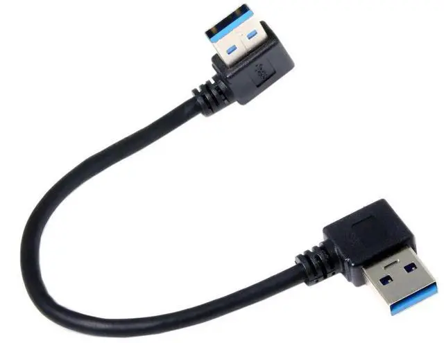 Alt view image 3 of 7 - JAENFONG USB 3.0 Cable USB 3.0 90 Degree Right Angled Data Extension Cable for Hard Disk Computer 0.2M