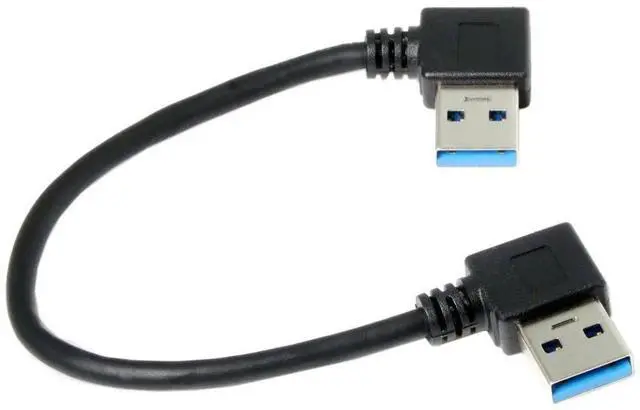 Alt view image 5 of 7 - JAENFONG USB 3.0 Cable USB 3.0 90 Degree Right Angled Data Extension Cable for Hard Disk Computer 0.2M