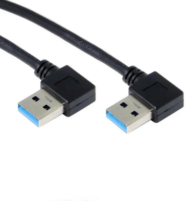 Alt view image 6 of 7 - JAENFONG USB 3.0 Cable USB 3.0 90 Degree Right Angled Data Extension Cable for Hard Disk Computer 0.2M