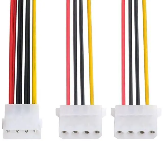 Alt view image 7 of 7 - JAENFONG IDE 4Pin 1 to 2 Power Extension Cable 10cm Hard Disk Driver Power Splitter Cable for SSD HDD 5V 12V