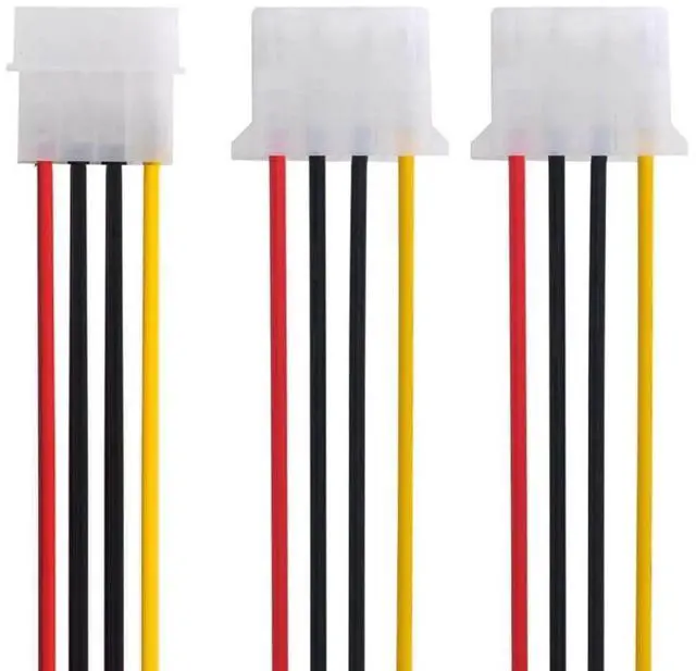 Alt view image 4 of 7 - JAENFONG IDE 4Pin 1 to 2 Power Extension Cable 10cm Hard Disk Driver Power Splitter Cable for SSD HDD 5V 12V