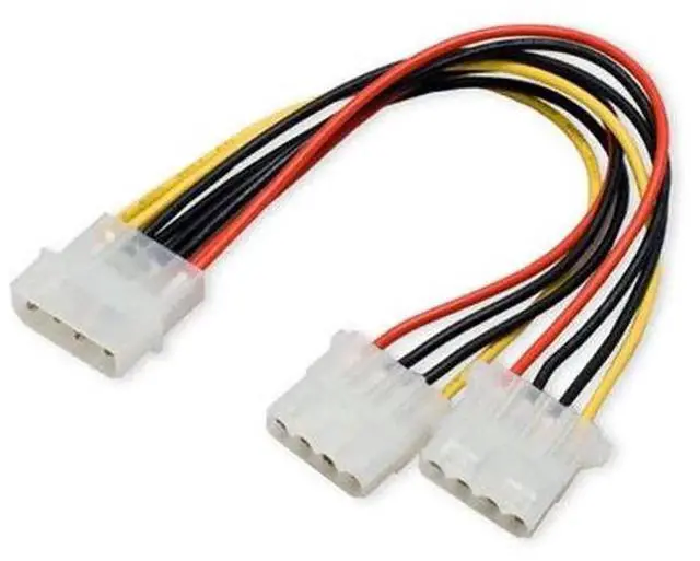 Alt view image 6 of 7 - JAENFONG IDE 4Pin 1 to 2 Power Extension Cable 10cm Hard Disk Driver Power Splitter Cable for SSD HDD 5V 12V