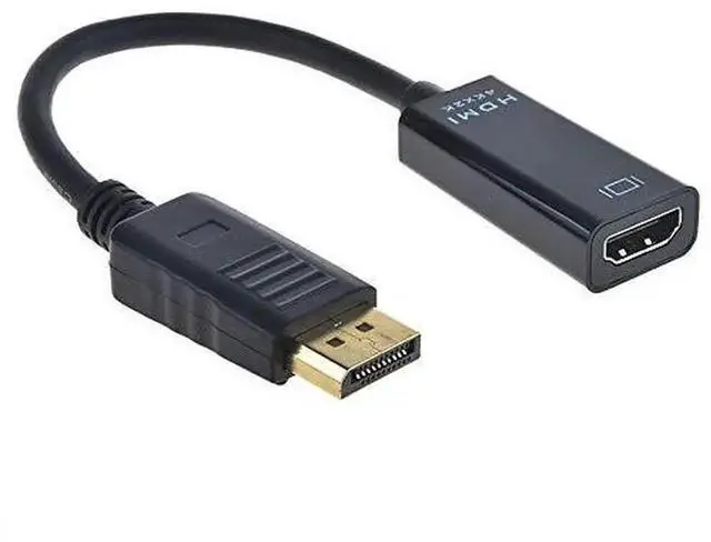 Alt view image 2 of 6 - JAENFONG DisplayPort to HDMI Adapter,DP DisplayPort Male to HDMI 1.4 Female Display Monitor Converter 4K 2K 30hz Ultra HD Cable Adapter