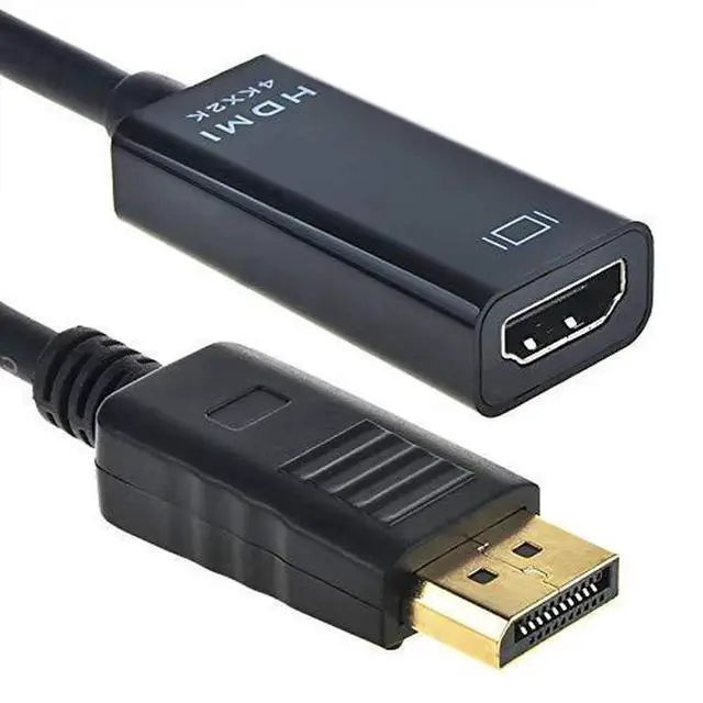 Alt view image 6 of 6 - JAENFONG DisplayPort to HDMI Adapter,DP DisplayPort Male to HDMI 1.4 Female Display Monitor Converter 4K 2K 30hz Ultra HD Cable Adapter