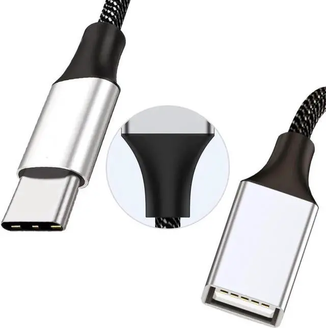 Alt view image 7 of 7 - JAENFONG USB C Male to Dual USB Female Adapter, USB C to USB Splitter, Type C to Two USB A 2.0 OTG Adapter, Multiple Hub for Laptop/Tablet/Telephone/Flash Disk Drive/Gaming Consoles,2 Ports 0.8ft