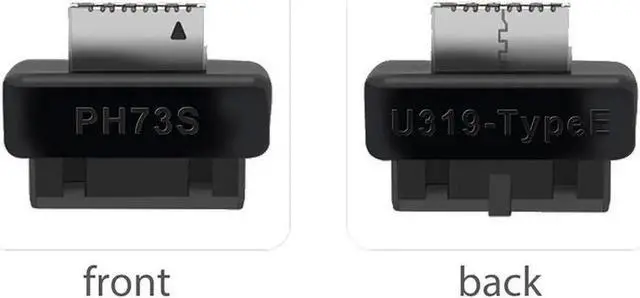 Alt view image 6 of 6 - JAENFONG USB 3.0 / 3.1 Gen 2 IDC 20Pin to USB 3.1/3.2 Type-E A-Key Motherboard Internal USB Header Adapter Converter for Type C Front Panel Chassis Bracket (Straight Type-180 degree)