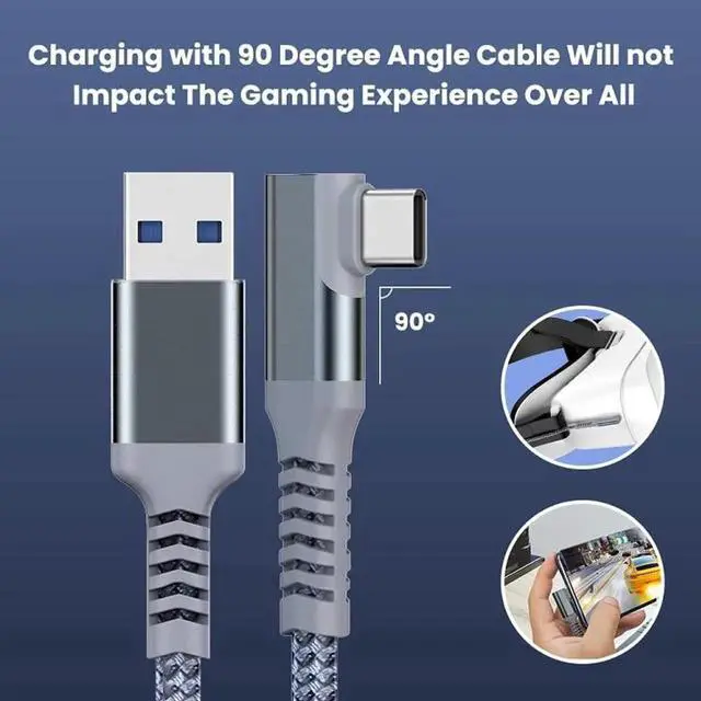 Alt view image 4 of 6 - JAENFONG USB3.2 Gen1 VR Link Streamline For Oculus Quest 2, Model: A-C Aluminum Shell 5M Braided Wire -5M