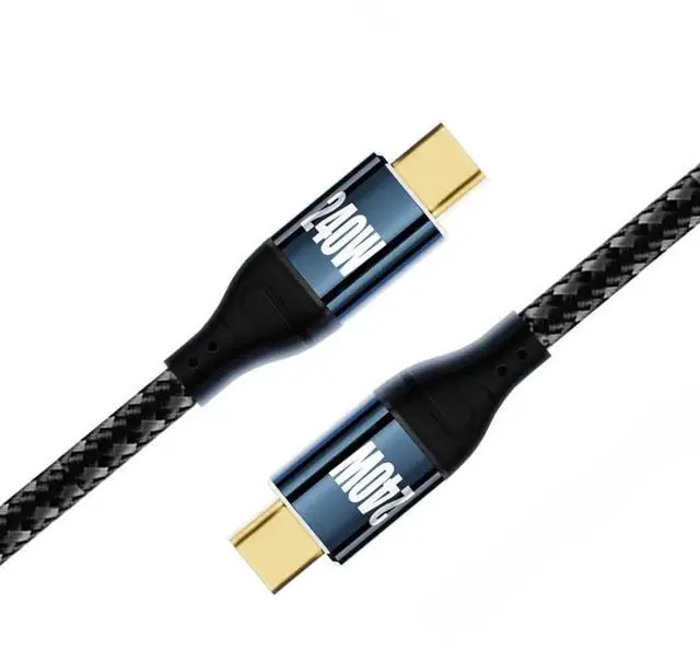 Main image of JAENFONG USB C to USB C 240W Cable,USB Type C Male to Male Cable 480Mbps 48V 5A Compatible with USB2.0 100W Charging 1.0M