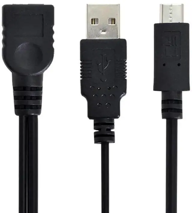 Alt view image 7 of 7 - JAENFONG USB C OTG Cable USB 3.1 Type C to USB 2.0 OTG Data Cable with USB Power