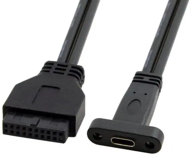 Alt view image 2 of 7 - JAENFONG Cable USB 3.1 Type C USB-C Female to USB 3.0 Motherboard 19Pin 20Pin Header Cable Single Port