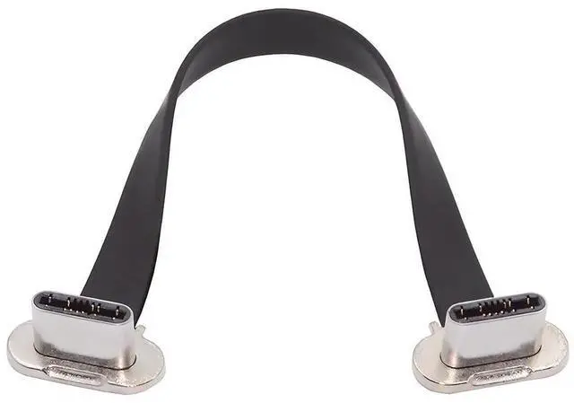 Main image of JAENFONG Cord Dual Angled Ultra Slim Flat USB-C Type C to USB-C Power USB2.0 Data Cable 65W Fast Charge for Laptop Tablet Phone
