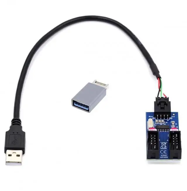 Main image of JAENFONG Cable USB 3.1 Front Panel Header Male Type-E to USB 2.0 Type-A Male 1 to 2 Female Motherboard 9pin 10pinHeader HUB Adapter Port Multiplier