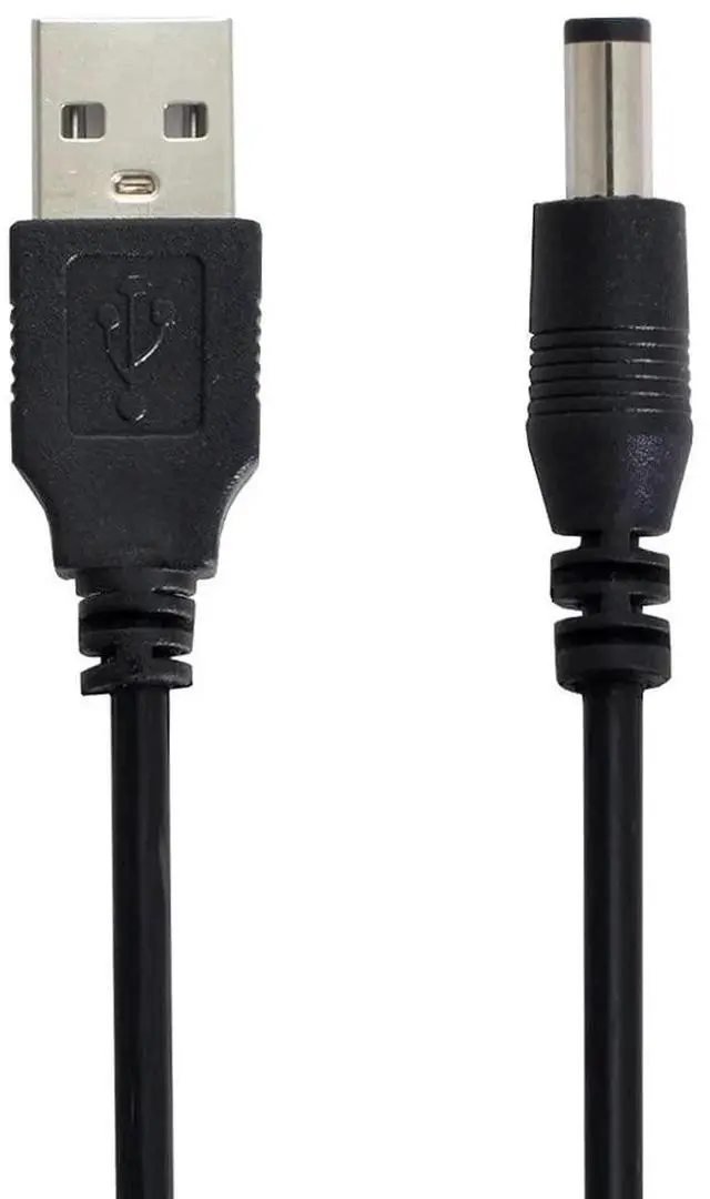 Alt view image 3 of 6 - JAENFONG  Cable USB 2.0 A Type Male to 5.5 x 2.5mm DC 5V Power Plug Barrel Straight Connector Charge Cable 100cm