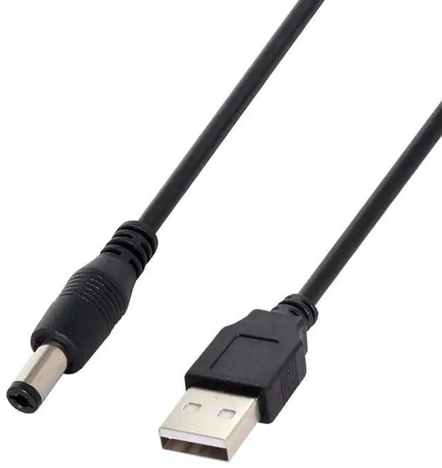 Alt view image 5 of 6 - JAENFONG  Cable USB 2.0 A Type Male to 5.5 x 2.5mm DC 5V Power Plug Barrel Straight Connector Charge Cable 100cm